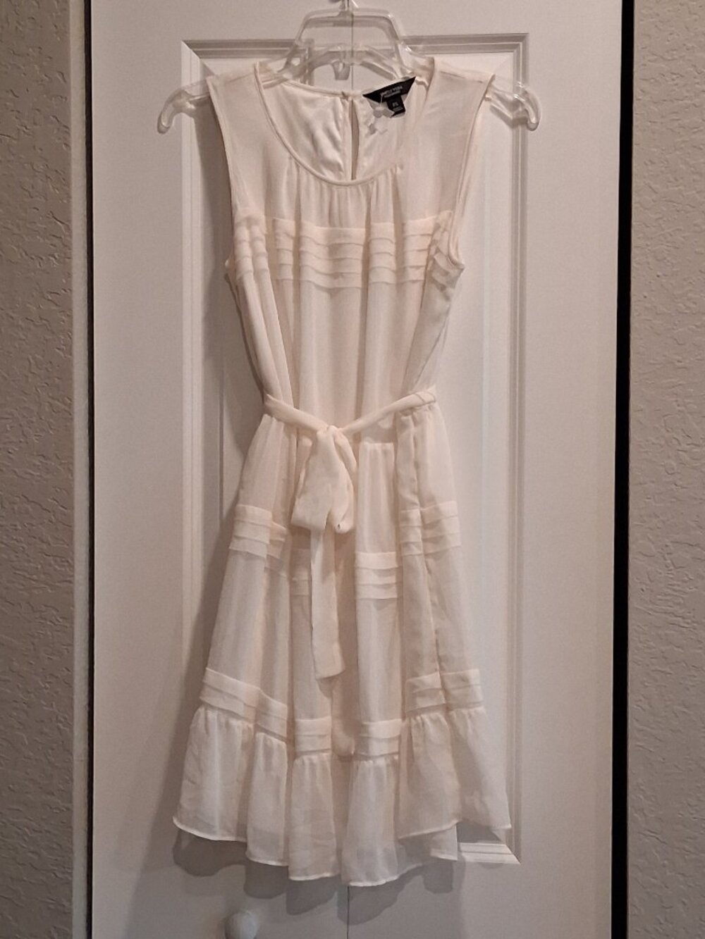 Simply Vera Vera Wang Sleeveless Lined Ivory Midi Dress Women's Size SP